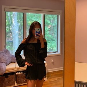 Black Brandy Melville Off the Shoulder Romper